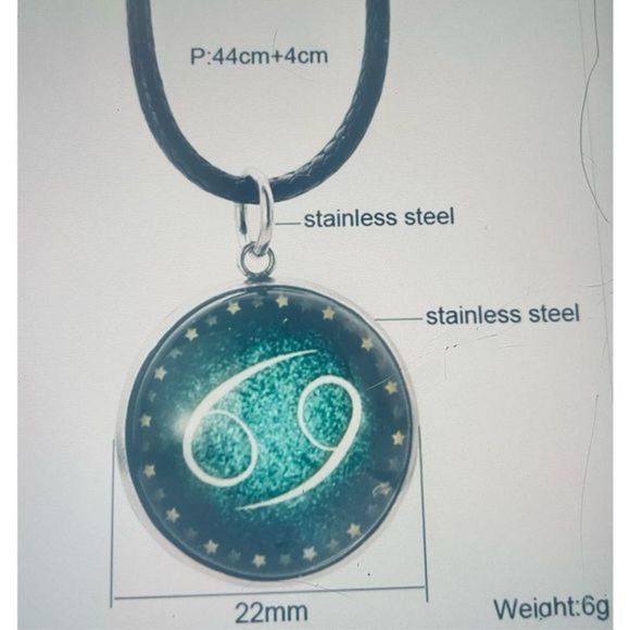 Virgo GLOW IN THE DARK GREEN ZODIAC STAR SIGN HOROSCOPE NECKLACE - Picture 11 of 11